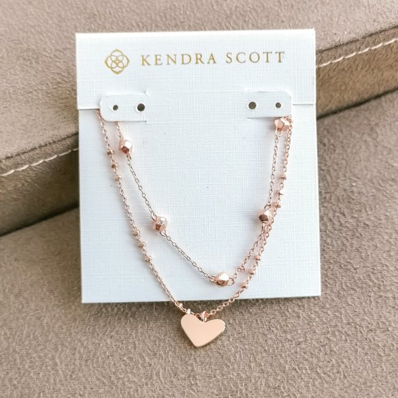 fiction the waiter lethal ari heart multi strand necklace in gold